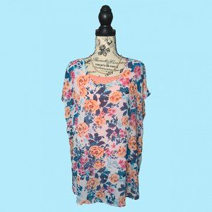 Torrid Floral Rose Blouse